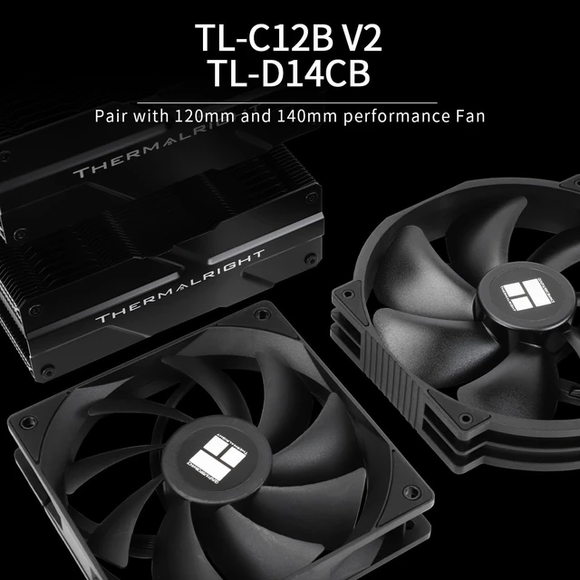 Alt view image 3 of 5 - Thermalright-TR Peerless Assassin 140 Black CPU Cooler, 6 Heat Pipes AGHP Technology,Dual PWM Fans with 1500RPM Speed, Double Towers Cooler,for AM5/AM4&Intel LGA 1700/1851/1150/1151/120