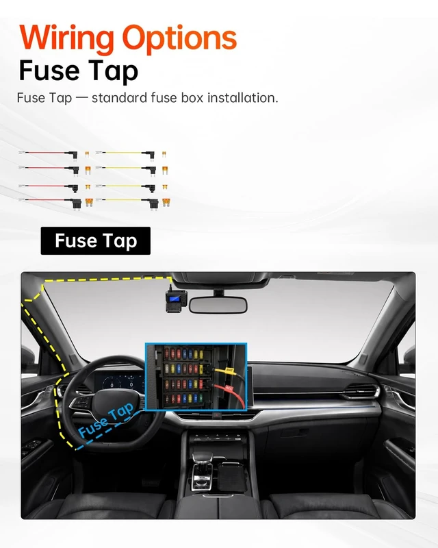 Alt view image 3 of 5 - Hardwire Kit with Radar Detection, Suitable for XUOIB I9PRO Dash Cam
