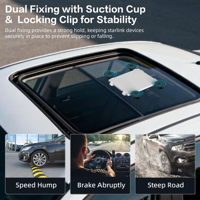 Alt view image 3 of 5 - Starlink Mini Mount, Adjustable Fits Starlink gen3, Dual-Lock Stable Cradle