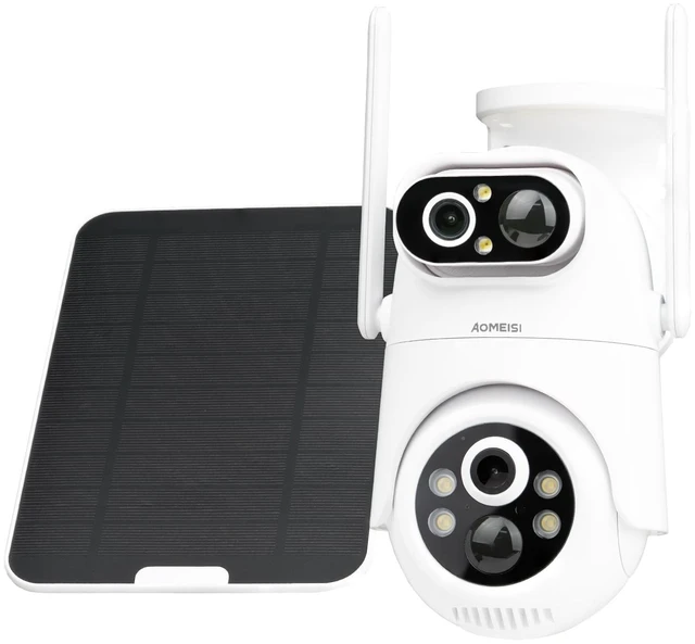 Main image of Eseecloud Dual Lens Solar Security Camera, Wireless Outdoor, 5GHz Wi-Fi