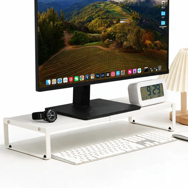 Main image of Adjustable Ergonomic Monitor Stand, Sturdy Metal Computer Riser