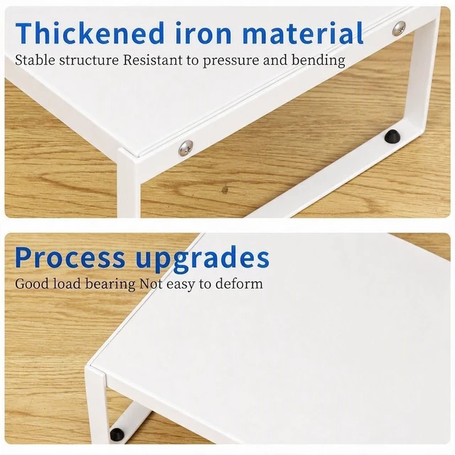 Alt view image 4 of 5 - Adjustable Ergonomic Monitor Stand, Sturdy Metal Computer Riser
