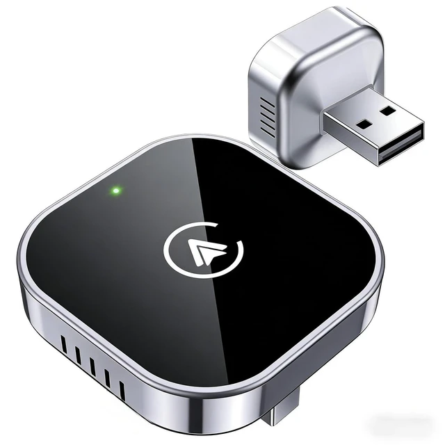 Main image of 2 in 1 Wireless CarPlay and Android Auto Adapter,Convert Wired to Wireless Apple CarPlay Adapter,Easy Setup Plug and Play,Fast, Reliable & Super Easy to Use,CompactSleek Design Supports