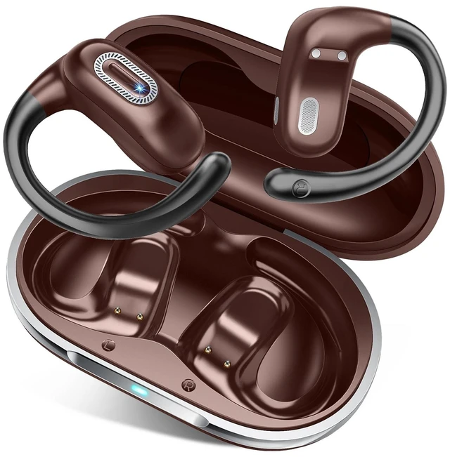 Main image of Open-Ear Headphones, Ultra-Comfort, Snug Fit, Powerful Sound, Clear Calls, 50H Playtime, Bluetooth 5.4 Earbuds, Open Ear Wireless Earbuds for Learning/Travel/Business, Compatible iOS/Android, B