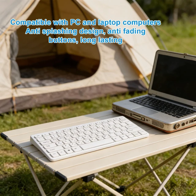 Alt view image 2 of 5 - Erchineko Korean Wireless Keyboard Compact 78 Keys 24GHz Desktop Typing for PC Laptop ABS Black 1 Pack