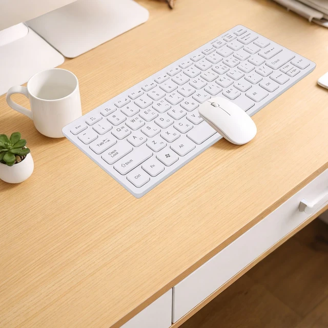 Alt view image 5 of 5 - Erchineko Korean Wireless Keyboard Compact 78 Keys 24GHz Desktop Typing for PC Laptop ABS Black 1 Pack
