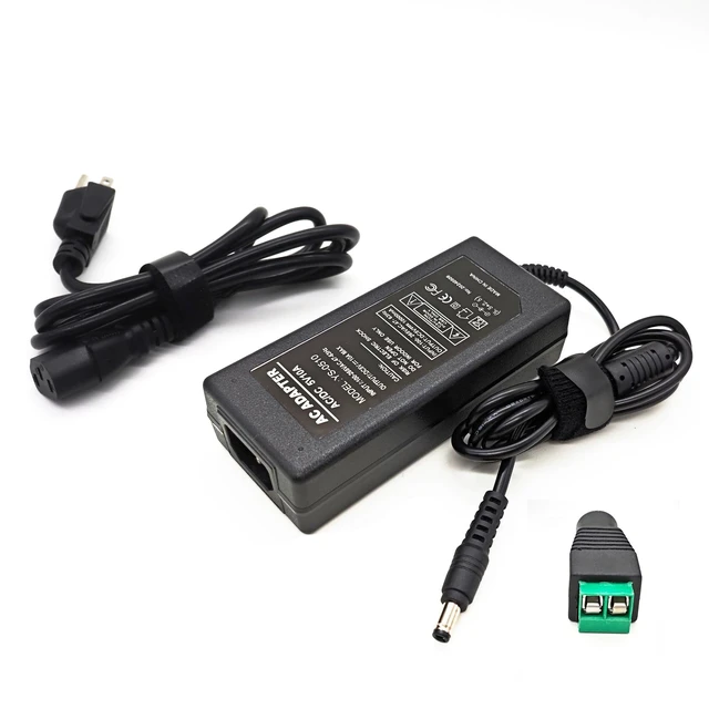 Alt view image 2 of 5 - 12V 10A 120W Power Supply Adapter, AC 100-240V to DC 5.5x2.5mm, High-Power LED Driver Transformer for WS2811 WS2815 5050 2835 LED Pixel Strip Lights, CCTV Cameras (12V 10A 120W)