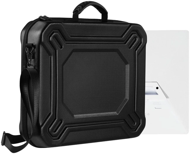 Main image of Yullmu Starlink Mini Case-Durable PU Case with Custom Grooves Shoulder Strap & Handle Fits Starlink Mini and Accessories Travel-Friendly Dustproof Black