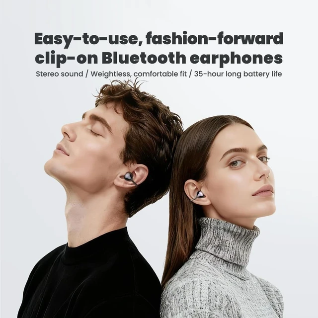 Alt view image 3 of 5 - Rulbovs NE67 AI Translation Earbuds in Real Time Support 165 Languages, Clip-On Earbuds, Spring-Open-Ear Wireless Bluetooth 6.0 Headphones with Mic, 50H Playtime for Travel, Sport, Workouts & C
