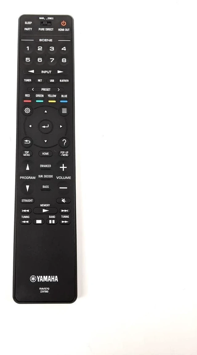 Main image of ZZ475600 RAV570 RXV685 RXA780 Yamaha Remote Control (OEM) by Part Supply House