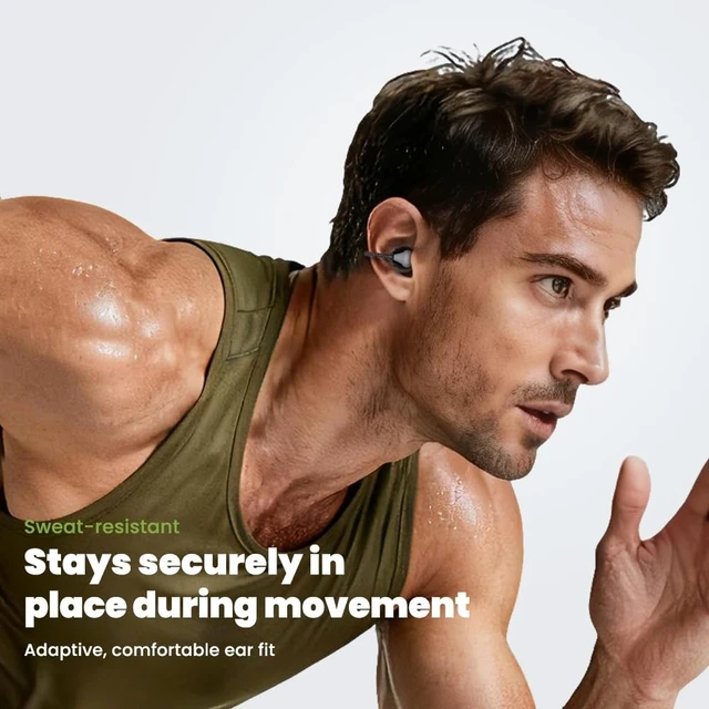 Alt view image 5 of 5 - Rulbovs NE67 AI Translation Earbuds in Real Time Support 165 Languages, Clip-On Earbuds, Spring-Open-Ear Wireless Bluetooth 6.0 Headphones with Mic, 50H Playtime for Travel, Sport, Workouts & C