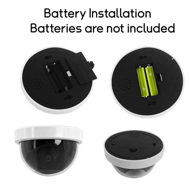 Alt view image 3 of 5 - ENIPEDITA 9 Pack Dummy Fake Camera CCTV Dome Fake Security, Wireless Surveillance Dummy CCTV, Flashing Red LED Light, with Screws Tape, White Decoy Camera, for Indoor Outdoor Home Business Prem