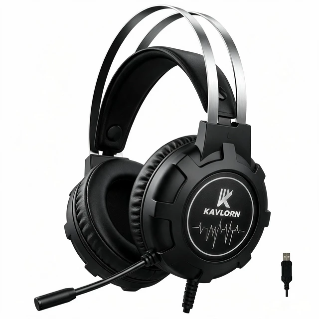 Main image of K KAVLORN Wired Gaming Headset,Comfortable Gaming Headphone with Mic for PC