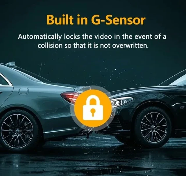 Alt view image 5 of 5 - Dash Camera Front and Rear Camera 1080P, Night Vision, G Sensor, Loop Recording, Motion Detection