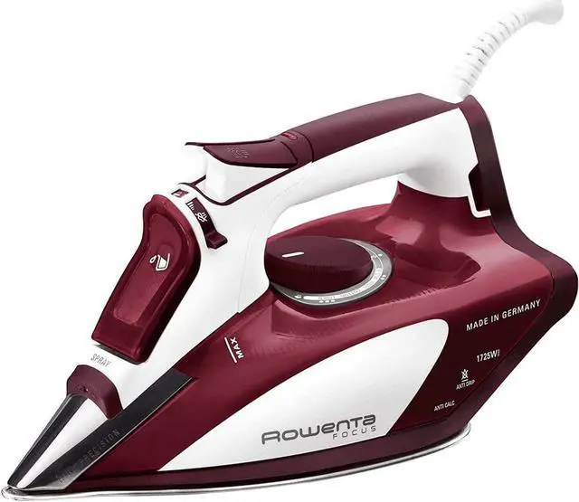Main image of Rowenta DW5081 1725-Watt Micro Steam Iron Stainless Steel Soleplate with Auto-Off, 400-Hole, Red