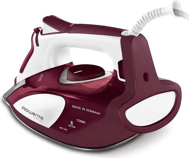 Alt view image 2 of 4 - Rowenta DW5081 1725-Watt Micro Steam Iron Stainless Steel Soleplate with Auto-Off, 400-Hole, Red