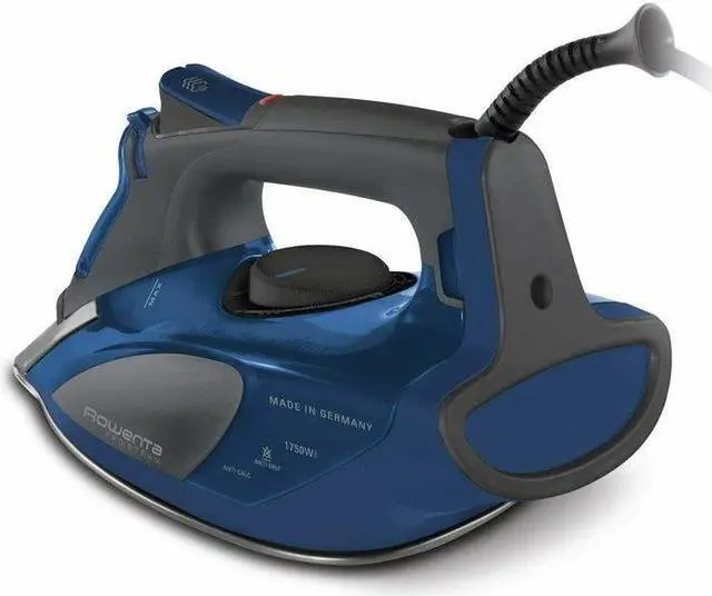 Alt view image 2 of 4 - Rowenta DW5192 Pro Steam Iron Stainless Steel Soleplate with Auto-Off, 1750Watt, 400-Hole (Deep Blue)