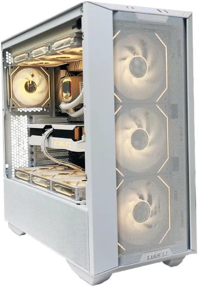 Alt view image 2 of 5 - NextGen Gaming PC The Solar Warden Special White i9-13900KF 5.8GHz, NVIDIA RTX 4070 TI 12GB, 1TB NVME SSD, 32GB RGB DDR5, 850W PSU, 360mm AIO, Wi-Fi 6, Win 11 Home, Gaming Keyboard & Mouse Included