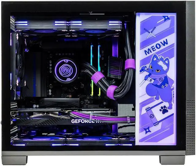 Alt view image 2 of 5 - NextGenOEM Gaming PC GAMEOW NINJA i5-13400F 4.6GHz, NVIDIA RTX 4060 8GB, 1TB NVME SSD, 32GB RGB DDR5, 750W PSU, 240mm AIO, Wi-Fi 6E, Windows 11 Home