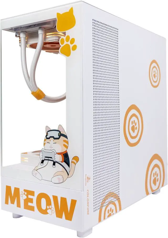 Alt view image 4 of 7 - NextGenOEM Gaming PC Desktop The GAMEOW Pro i5-13400KF 5.4GHz, RTX 4060 12GB, 1TB NVME SSD, 32GB RGB DDR5, 750W PSU, 360mm AIO, Wi-Fi 6, Windows 11 Home Intel Core i5-13400F GeForce RTX 4060