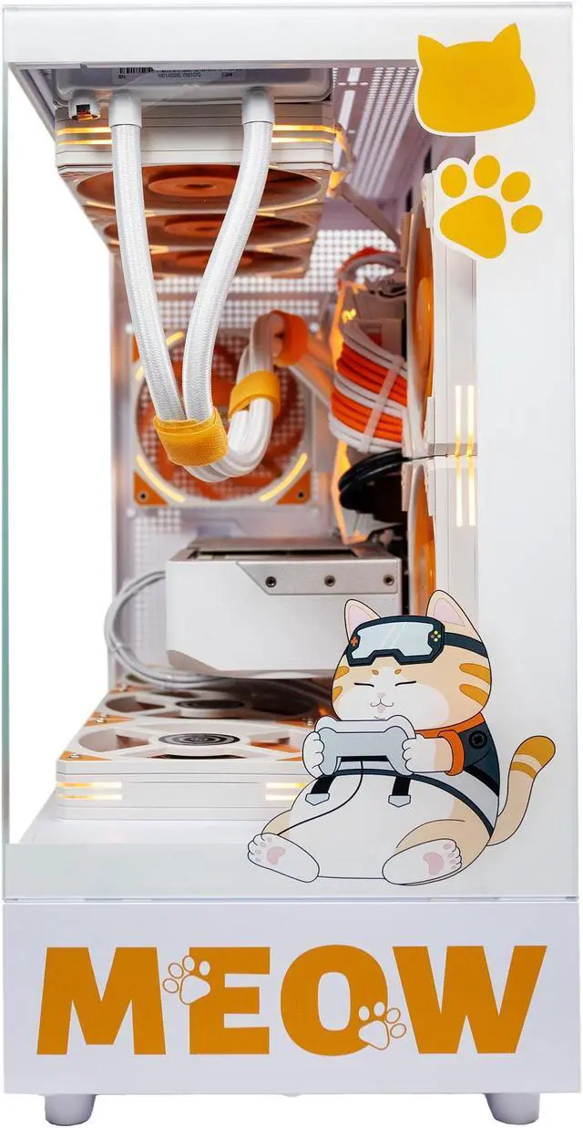 Alt view image 3 of 7 - NextGenOEM Gaming PC Desktop The GAMEOW Pro i5-13400KF 5.4GHz, RTX 4060 12GB, 1TB NVME SSD, 32GB RGB DDR5, 750W PSU, 360mm AIO, Wi-Fi 6, Windows 11 Home Intel Core i5-13400F GeForce RTX 4060