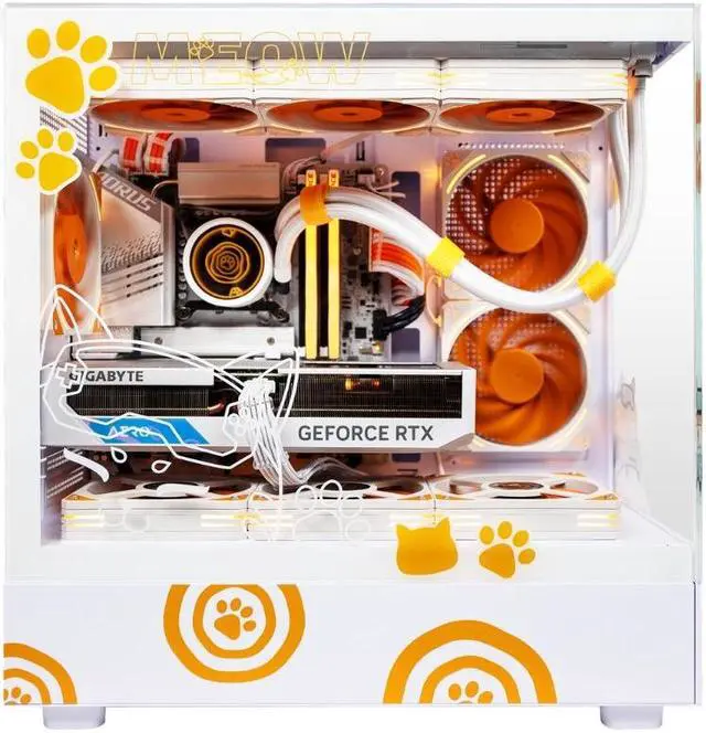 Alt view image 2 of 7 - NextGenOEM Gaming PC Desktop The GAMEOW Pro i5-13400KF 5.4GHz, RTX 4060 12GB, 1TB NVME SSD, 32GB RGB DDR5, 750W PSU, 360mm AIO, Wi-Fi 6, Windows 11 Home Intel Core i5-13400F GeForce RTX 4060