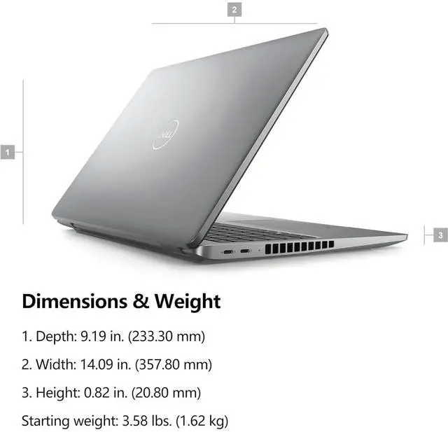 Alt view image 7 of 7 - Dell Latitude 5550 15 5000 15.6" FHD Business AI Laptop Computer, Intel 12-Core Ultra 5 125U (Beat i7-1355U), 64GB DDR5 RAM, 1TB SSD, WiFi 6, BT 5.3, Backlit KB, Thunderbolt 4, Windows 11 Pro