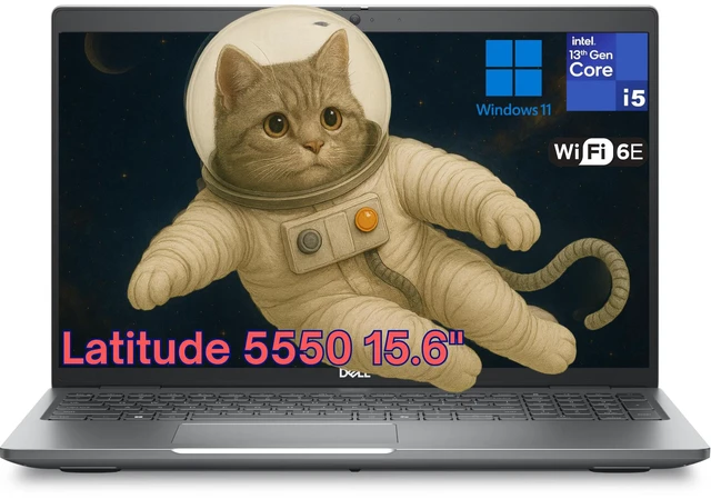 Main image of Dell Latitude 5550 15 5000 15.6" FHD Business AI Laptop Computer, Intel 12-Core Ultra 5 125U (Beat i7-1355U), 16GB DDR5 RAM, 512GB SSD, WiFi 6, BT 5.3, Backlit KB, Thunderbolt 4, Windows 11 Pro