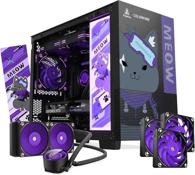 Main image of Segotep Memphis-S Ninja Combo M-ATX Gaming PC Case with Lightning Panel, AIO BeIced II 240 ARGB Liquid Cooler, 3 of Gaming Cooling Fan HQ12 PRO Ninja Edition, All in One Package Combo Ninja Memphis