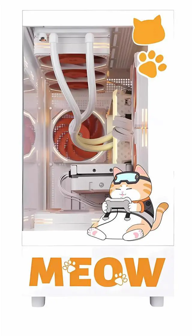 Alt view image 2 of 7 - Segotep Memphis-S Pro Edition, M-ATX Tower PC Combo, Tempered Glass Panels, Panoramc View, special Memphis Fans and Cooler included