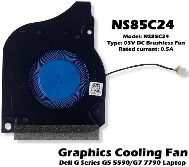 Alt view image 2 of 5 - Dell G Series G5 5590 / G7 7790 DC Brushless Graphics Cooling Fan PG FTV1X