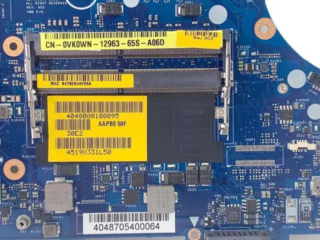Alt view image 3 of 5 - Dell Precision 15 7510 Motherboard E3-1575M V5 CPU LA-C541P CN-0X4M31 VK0WN