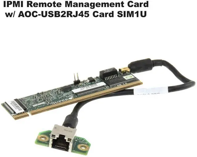 Alt view image 2 of 6 - SuperMicro IPMI Remote Management Card With AOC-USB2RJ45 Bracket RJ45 SIM1U+ SIM