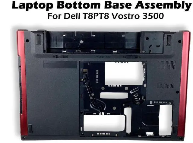Alt view image 2 of 7 - Dell Vostro 3500 Red & Black Bottom Base Cover Assembly T8PT8 0T8PT8 CN-0T8PT8 7GYH5 07GYH5 60.4ET04.012 GYRT153192530