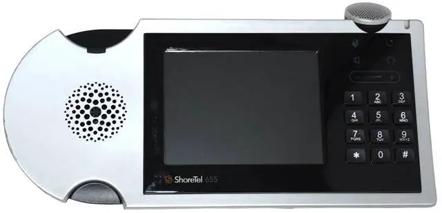 Alt view image 6 of 14 - ShoreTel, Inc IP 655 VoIP Phone - 5" LCD, PoE, Dual Ethernet, Full-Duplex Speaker