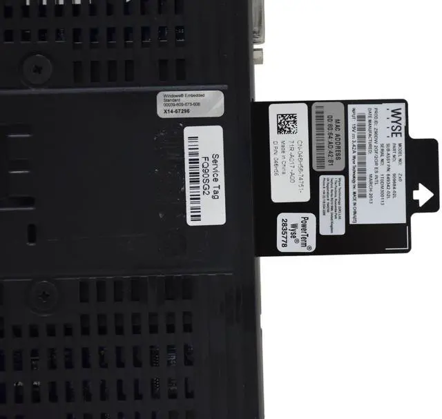 Alt view image 4 of 7 - Dell Wyse 7010 Thin Client AMD G-T56N 1.65GHz 2GB RAM 2GB SSD RJ45 46H56