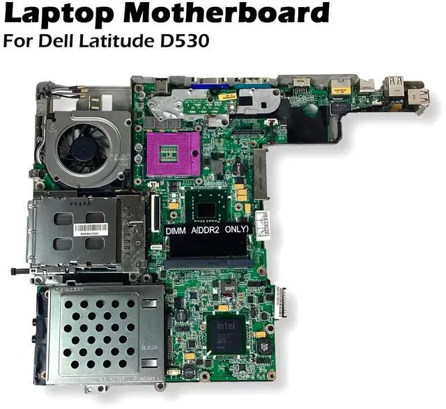 Alt view image 2 of 7 - Dell Latitude D530 LGA775 Intel Core 2 Duo DDR2 Motherboard HP721 - OEM