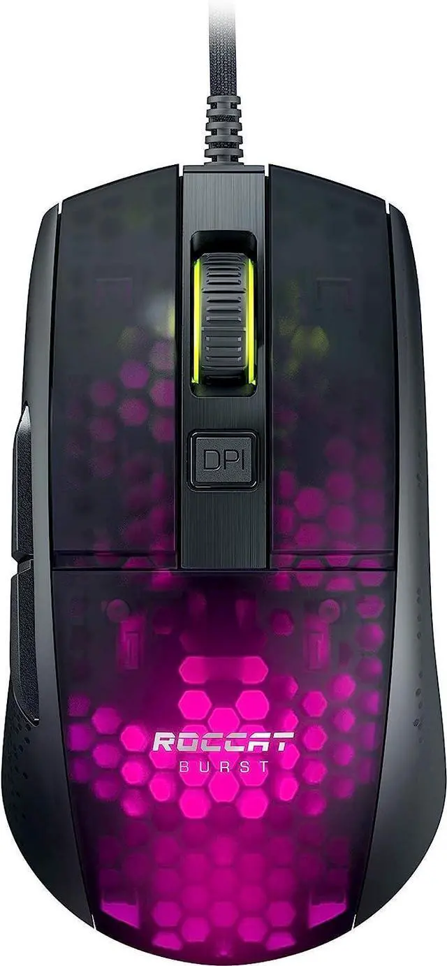 Alt view image 8 of 14 - Roccat Burst Pro - Extreme Lightweight Optical Pro Gaming Mouse (high Precision, Optical Owl-Eye Sensor (100 to 16,000 dpi), RGB AIMO LED Lighting, only 68g, Designed in Germany), Black ROC-11-745