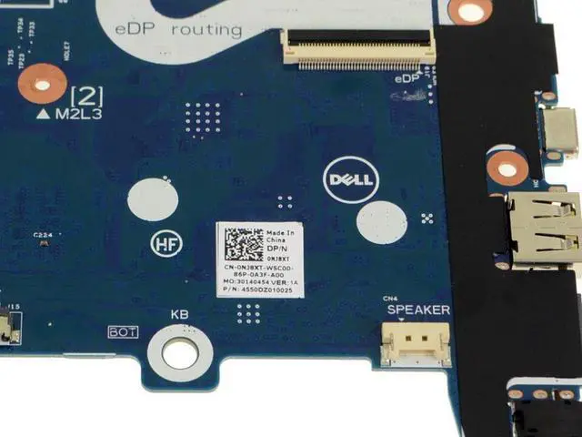 Alt view image 5 of 6 - Dell Chromebook 11 5190 2-in-1 Motherboard Celeron N3350 4GB NJ8XT PC1G3 02VJNT