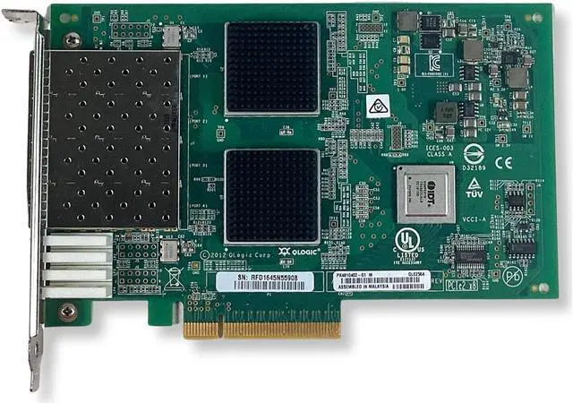 Alt view image 9 of 13 - Qlogic QLE2564 PCI-E x 8 Transfer Speed 8Gb Transfer Rate PCI-E Interface 4 Port Fiber Channel Host Bus Adapter PX4810402-01