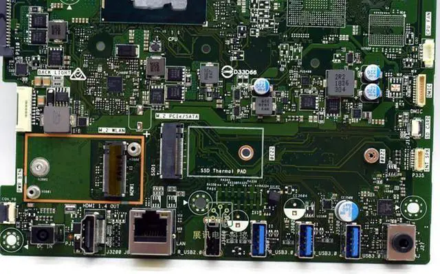 Alt view image 4 of 5 - Dell Inspiron 3277 3477 AIO Motherboard Dual Core Integrated 4415U CR1TT