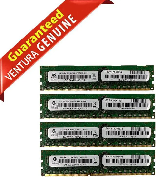 Main image of Ventura RAM 8GB PC3-12800 DDR3-1600MHz D3-60NA106SQLV-11 - Lot_of_4
