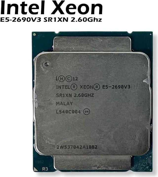 Alt view image 2 of 7 - Intel Xeon E5-2690 V3 CPU 12-Cores 2.6 GHz 30MB LGA 2011-3 R3 Server SR1XN