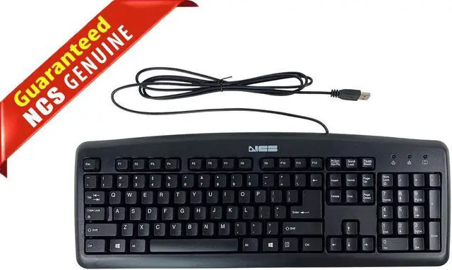 Main image of Genuine NCS USB KU-0325 USB Wired Plug and Play PC Computer Keyboard Black