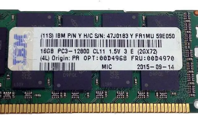 Alt view image 5 of 6 - Micron MT36JSF2G72PZ-1G6E1FF 4x16GB 2Rx4 PC3-12800R Server Memory - Lot of 4