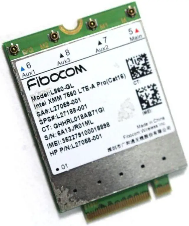 Alt view image 3 of 7 - HP Elitebook X360 830 840 Fibocom L860-GL 4G Module Wlan Card L27058-001 - OEM