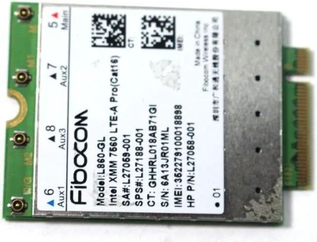 Alt view image 4 of 7 - HP Elitebook X360 830 840 Fibocom L860-GL 4G Module Wlan Card L27058-001 - OEM