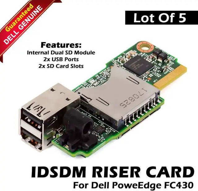 Main image of Lot x 5 Dell PowerEdge FC430 IDSDM Riser Card USB Ports & SD Card Module R7KM0