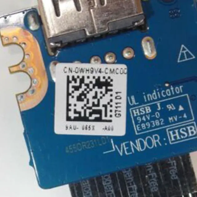 Alt view image 5 of 5 - Dell Inspiron 17 3000 Series USB RTC Battery Board- WH9V4 HUH08