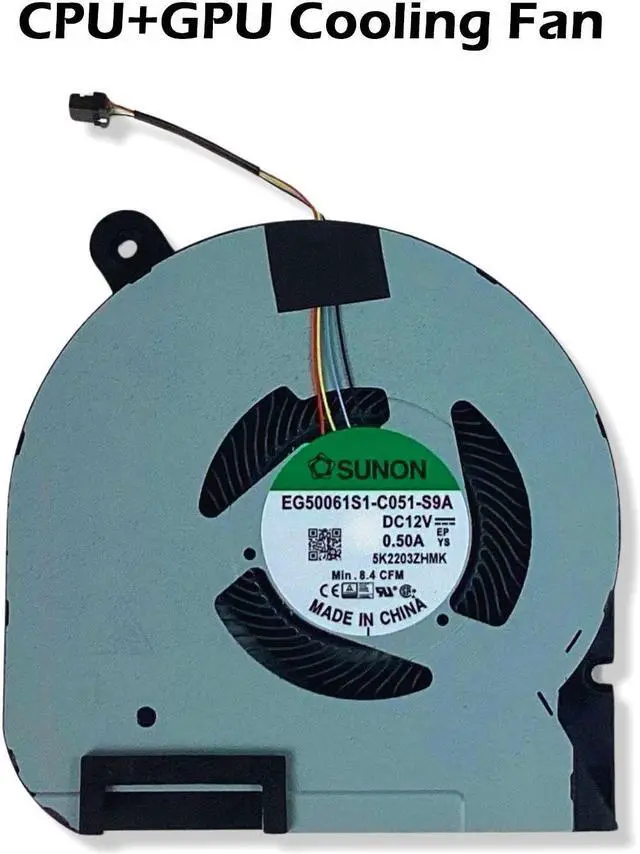 Alt view image 2 of 7 - Dell G7 17 7700 CPU Cooling Fan EG50061S1-C050-S9A DC12V 0.52A WMJ4N